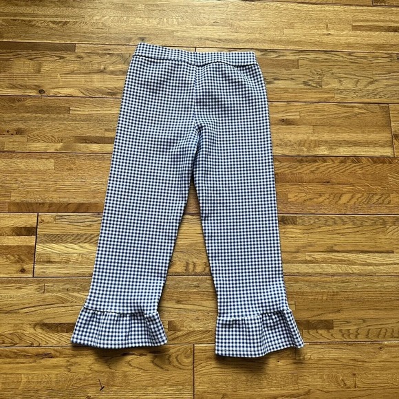 Janie And Jack Girls Gingham Ruffle Ponte Pants Size 6 - Picture 5 of 6